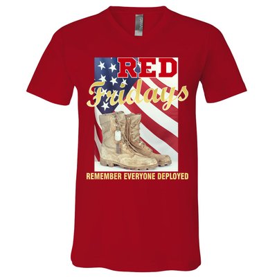 Red Fridays Remember Everyone Deployed V-Neck T-Shirt