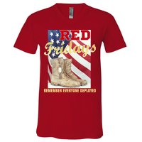 Red Fridays Remember Everyone Deployed V-Neck T-Shirt