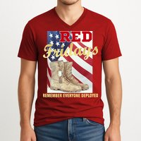 Red Fridays Remember Everyone Deployed V-Neck T-Shirt