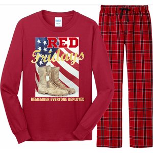 Red Fridays Remember Everyone Deployed Long Sleeve Pajama Set