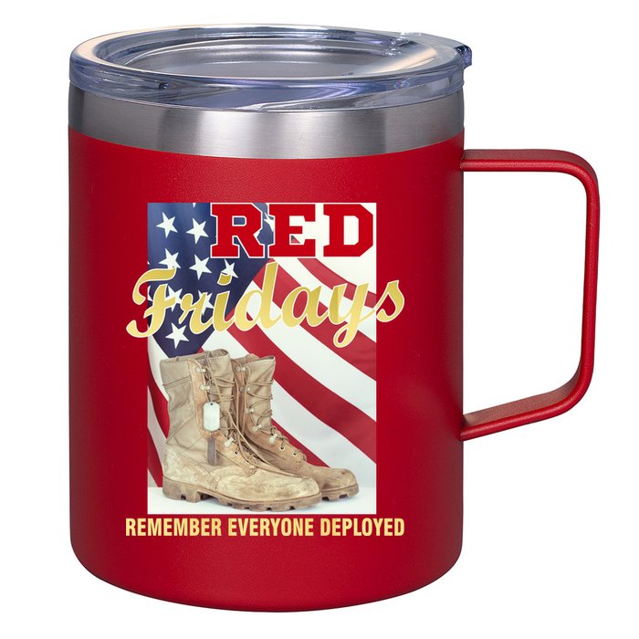 Red Fridays Remember Everyone Deployed 12oz Stainless Steel Coffee Mug