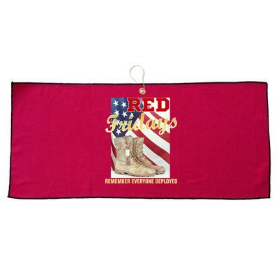 Red Fridays Remember Everyone Deployed Large Microfiber Waffle Golf Towel