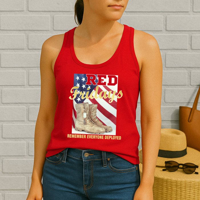 Red Fridays Remember Everyone Deployed Womens Tank Top