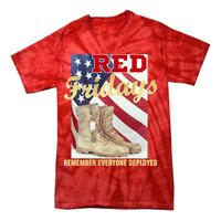 Red Fridays Remember Everyone Deployed Tie-Dye T-Shirt