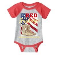 Red Fridays Remember Everyone Deployed Infant Baby Jersey Bodysuit