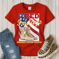 Red Fridays Remember Everyone Deployed Womens T-Shirt