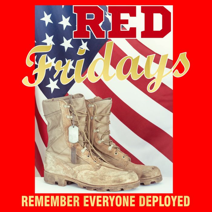 Red Fridays Remember Everyone Deployed Women's V-Neck T-Shirt