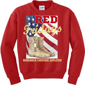 Red Fridays Remember Everyone Deployed Kids Sweatshirt