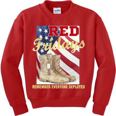 Red Fridays Remember Everyone Deployed Kids Sweatshirt