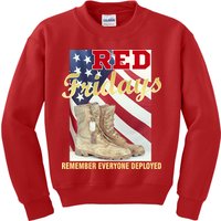 Red Fridays Remember Everyone Deployed Kids Sweatshirt