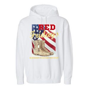 Red Fridays Remember Everyone Deployed Garment-Dyed Fleece Hoodie