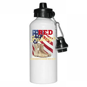 Red Fridays Remember Everyone Deployed Aluminum Water Bottle 