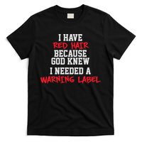 Red Head Warning Label T-Shirt