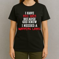 Red Head Warning Label T-Shirt