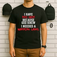 Red Head Warning Label T-Shirt