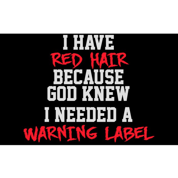 Red Head Warning Label Bumper Sticker