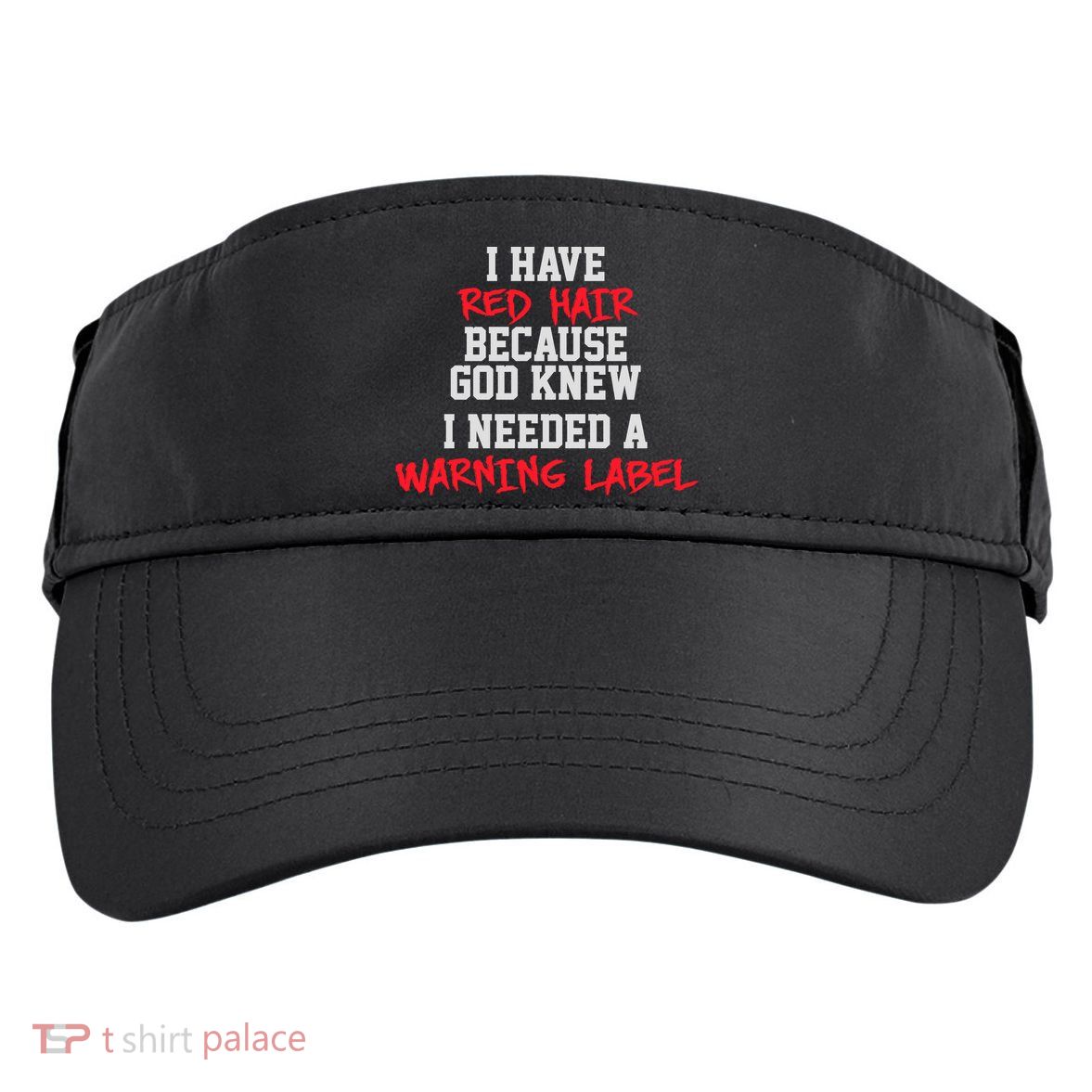 Red Head Warning Label Adult Drive Performance Visor