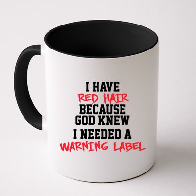 Red Head Warning Label Mug