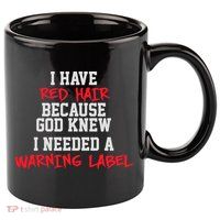 Red Head Warning Label 11oz C Handle Ceramic Mug