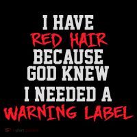 Red Head Warning Label Poster