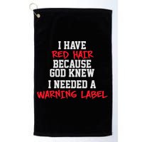 Red Head Warning Label Golf Towel
