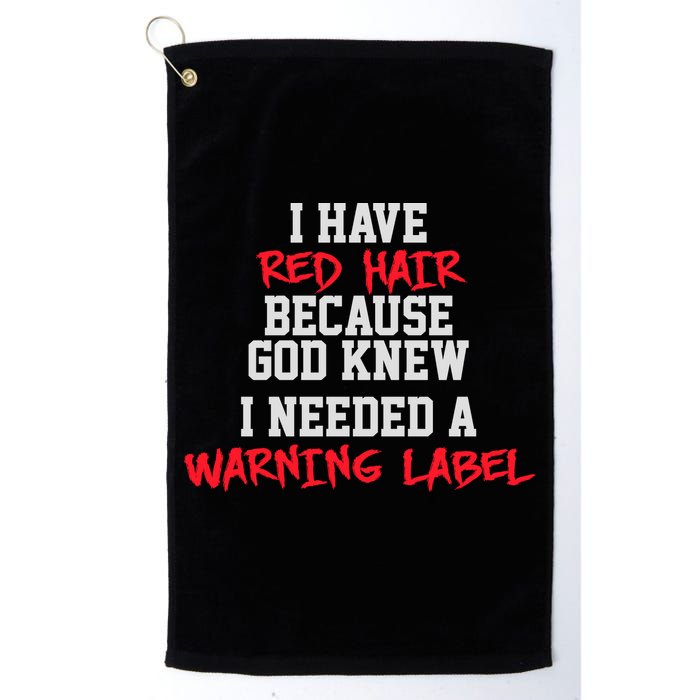 Red Head Warning Label Golf Towel