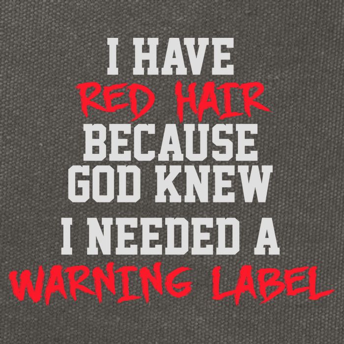 Red Head Warning Label Cotton Canvas Backpack