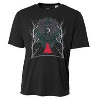 Red Hood Night Wolf Moon Crest Cooling Performance Crew T-Shirt