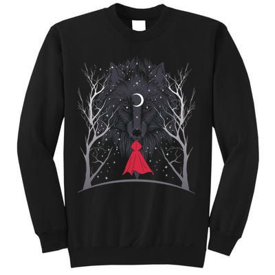 Red Hood Night Wolf Moon Crest Sweatshirt
