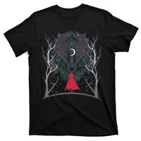 Red Hood Night Wolf Moon Crest T-Shirt