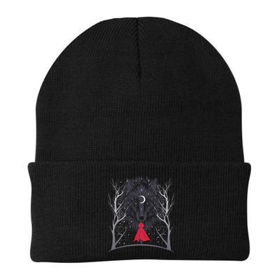 Red Hood Night Wolf Moon Crest Beanie