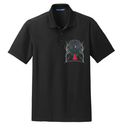 Red Hood Night Wolf Moon Crest Dry Zone Grid Polo