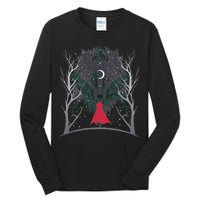 Red Hood Night Wolf Moon Crest Tall Long Sleeve T-Shirt