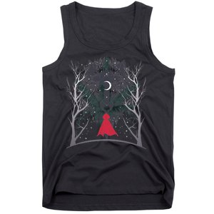 Red Hood Night Wolf Moon Crest Tank Top