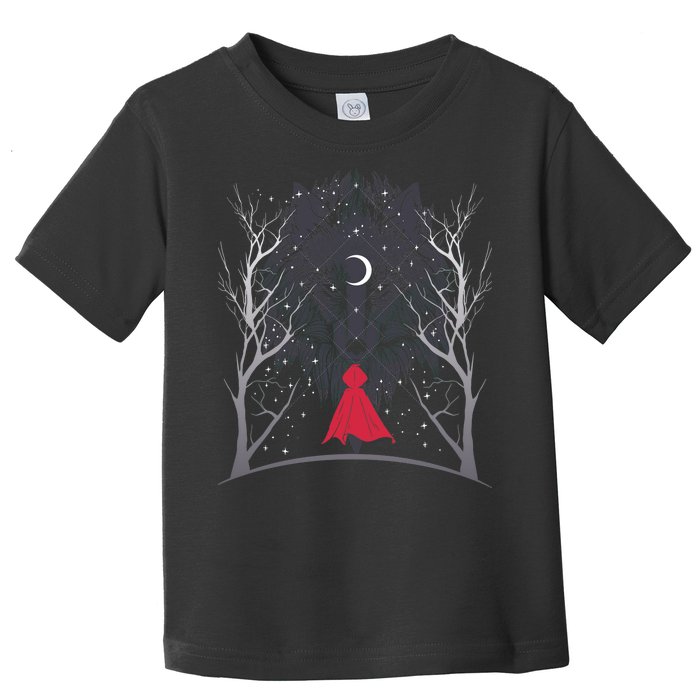 Red Hood Night Wolf Moon Crest Toddler T-Shirt