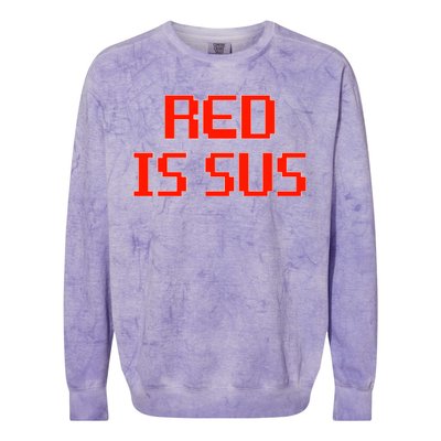 Red Is Sus Imposter Among Us Colorblast Crewneck Sweatshirt