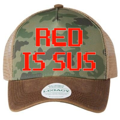 Red Is Sus Imposter Among Us Legacy Tie Dye Trucker Hat