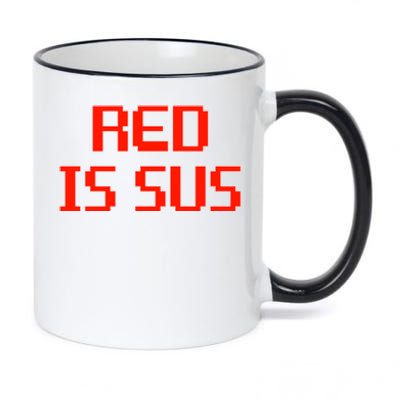 Red Is Sus Imposter Among Us 11oz Black Color Changing Mug