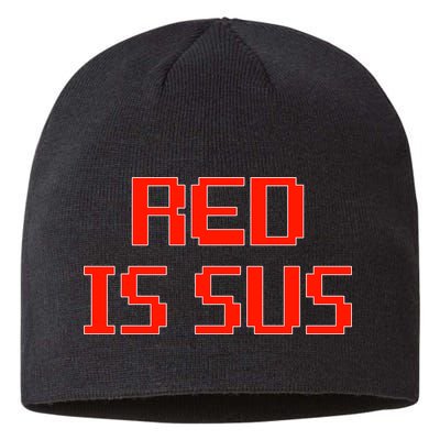 Red Is Sus Imposter Among Us Sustainable Beanie