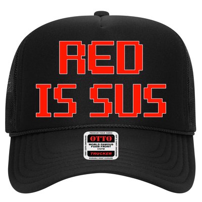 Red Is Sus Imposter Among Us Trucker Hat