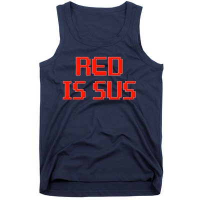 Red Is Sus Imposter Among Us Tank Top