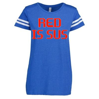 Red Is Sus Imposter Among Us Enza Ladies Jersey Football T-Shirt