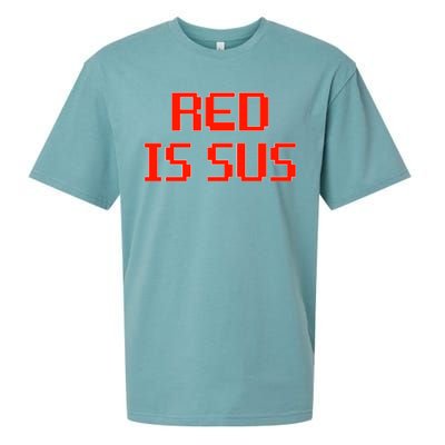 Red Is Sus Imposter Among Us Sueded Cloud Jersey T-Shirt