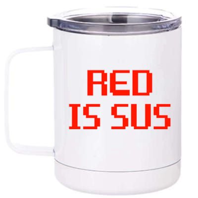 Red Is Sus Imposter Among Us 12 oz Stainless Steel Tumbler Cup