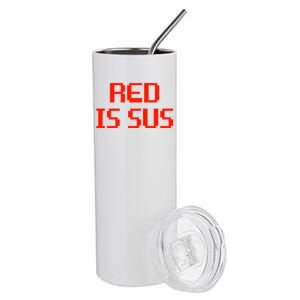 Red Is Sus Imposter Among Us Stainless Steel Tumbler