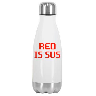 Red Is Sus Imposter Among Us Stainless Steel Insulated Water Bottle