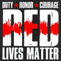 Red Lives Matter 7 Panel Mesh Trucker Snapback Hat