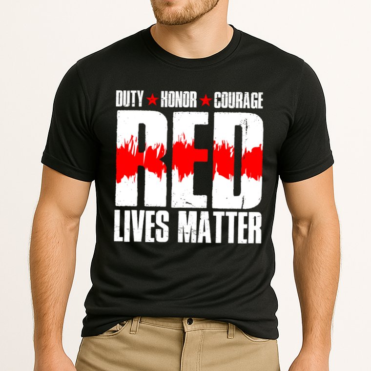 Red Lives Matter Cooling Performance Crew T-Shirt