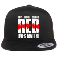 Red Lives Matter Flat Bill Trucker Hat