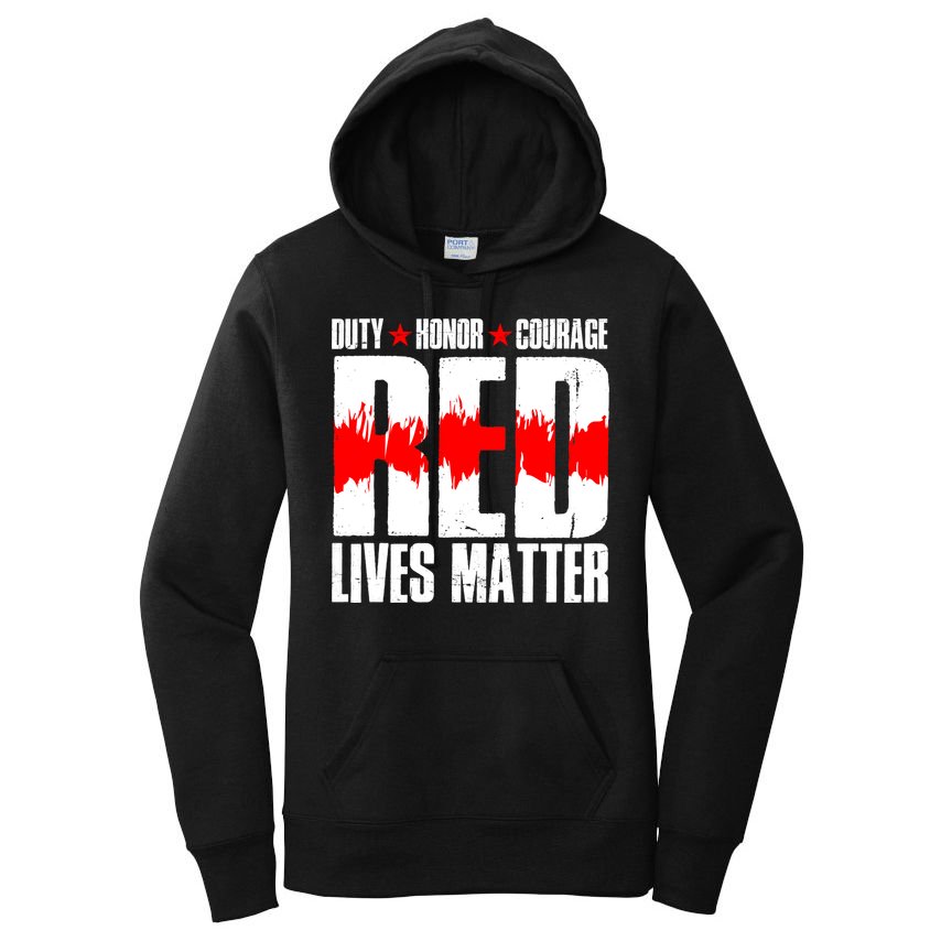 Red Lives Matter Women's Pullover Hoodie
